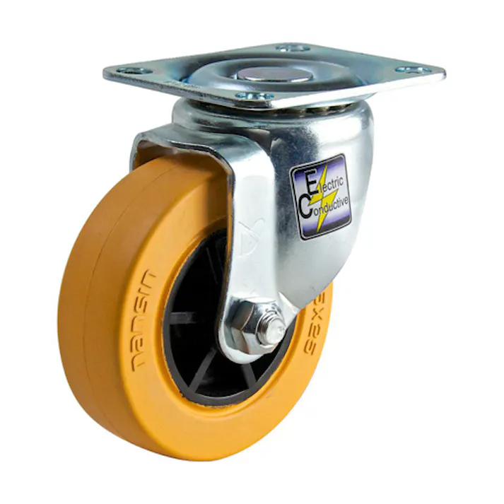 ナンシン キャスター(自在金具付・静電防止) 75mm EA986PT-613 4550061548103【別送品】