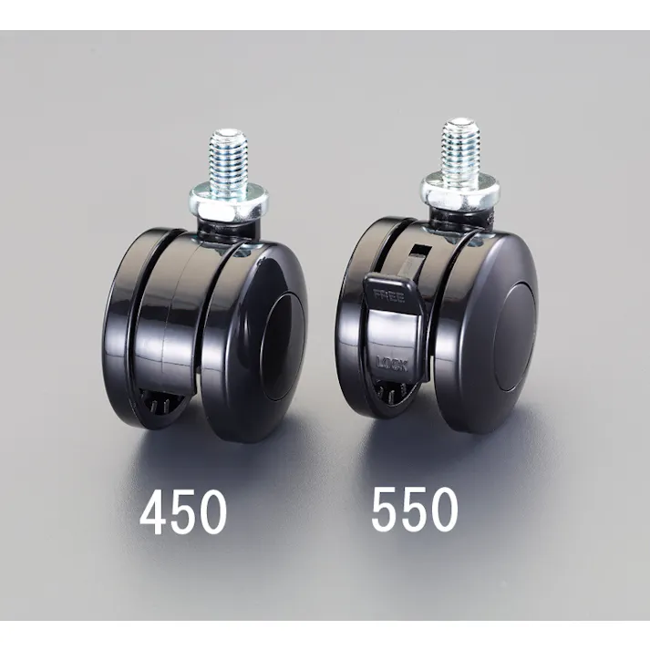 東信製作所(トーシン) キャスター(ツインホイール・M10xP1.5ネジ・ブレーキ付) 60mm EA986TA-560 4550061395837【別送品】