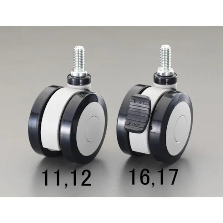 東信製作所(トーシン) 100mm キャスター(ツインホイール・ブレーキ付) 家具用キャスター 4548745733839 EA986TE-17(CDC)【別送品】
