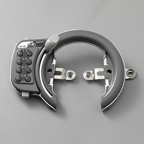 サークル錠(自転車用/ボタン式/シルバー) EA986YE-43 4550061590201【別送品】