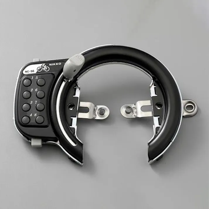 ESCO サークル錠(自転車用/ボタン式/ブラック) 自転車・自転車用アクセサリー 4550061590218 EA986YE-44(CDC)【別送品】