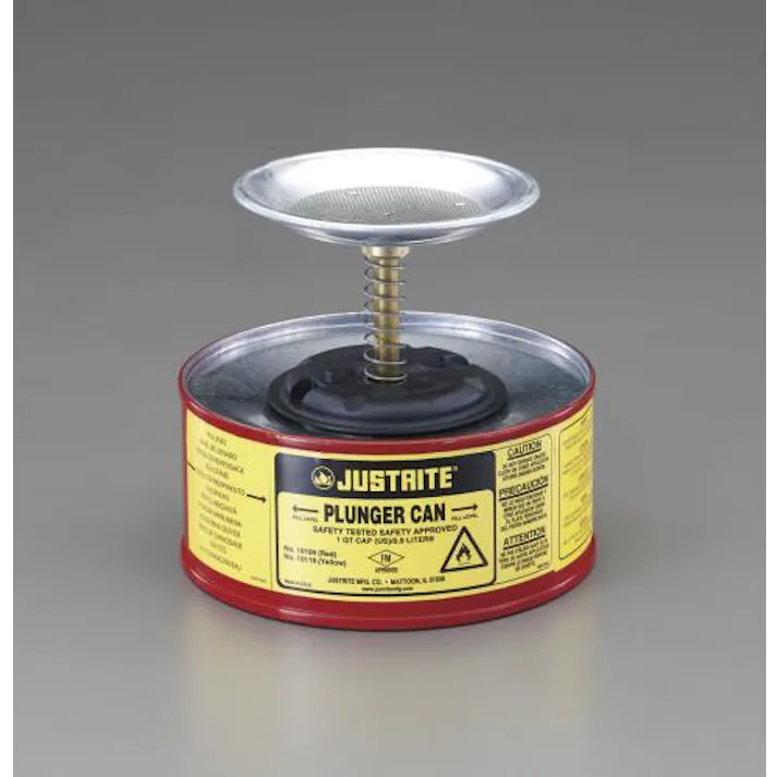 ESCO 1L プランジャー缶 部品洗浄用容器 4518340443655 EA991JR-10(CDC)【別送品】