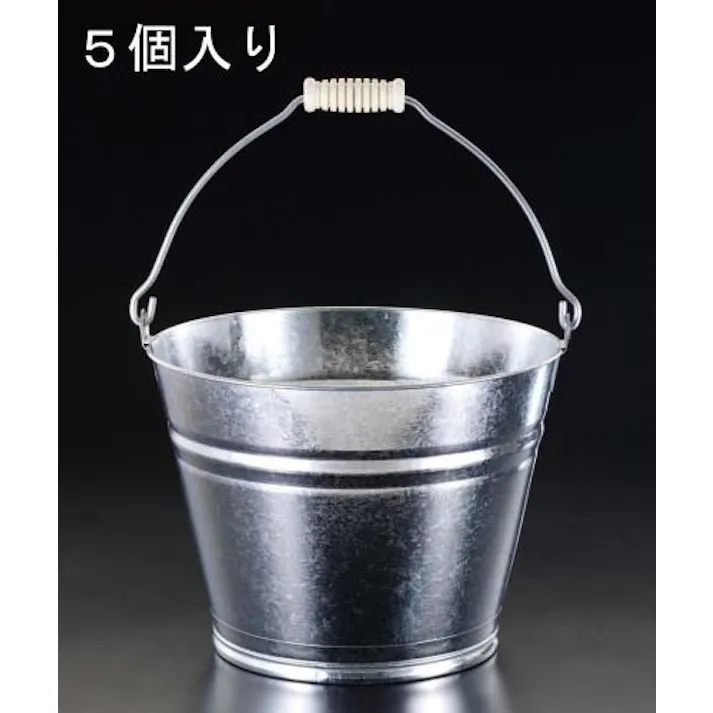 ESCO 18L バケツ(スチール製/5個) バケツ、ピックアップ、ごみ箱 4548745015683 EA991PD-8(CDC)【別送品】