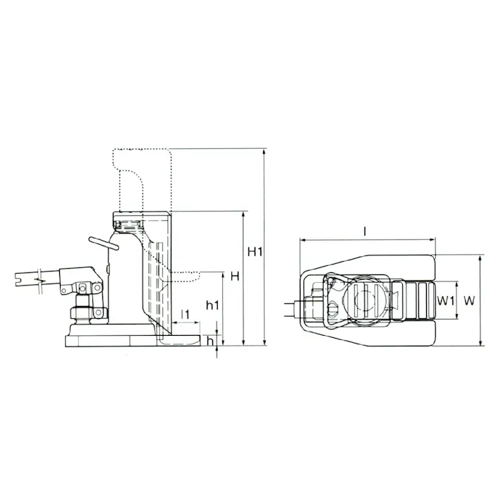 マサダ製作所 2.0ton/19-131mm 爪付ジャッキ(長爪) ジャッキ 4548745762341 EA993LW-2(CDC)【別送品】