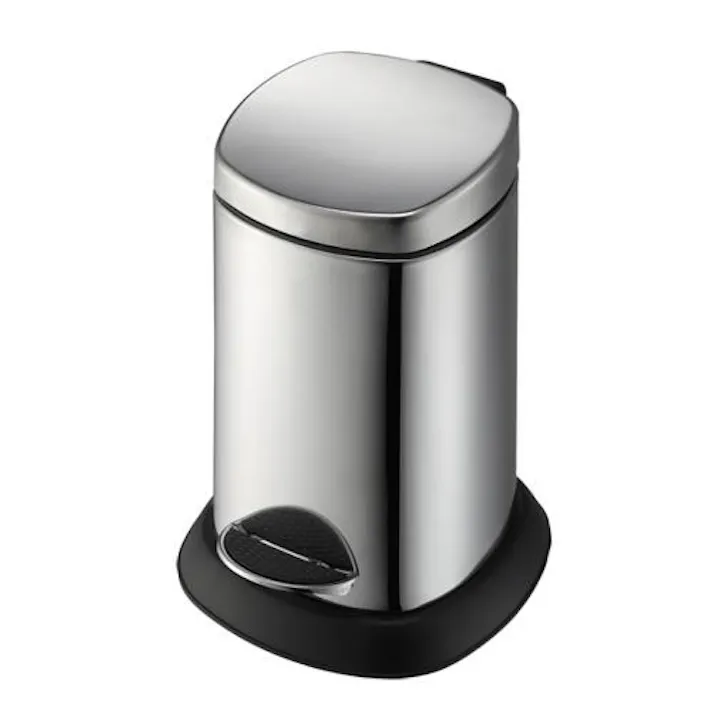 山崎産業(CONDOR) 3L ダストボックス(ペダル開閉型・ステンレス製) バケツ、ピックアップ、ごみ箱 4548745856026 EA995A-156(CDC)【別送品】