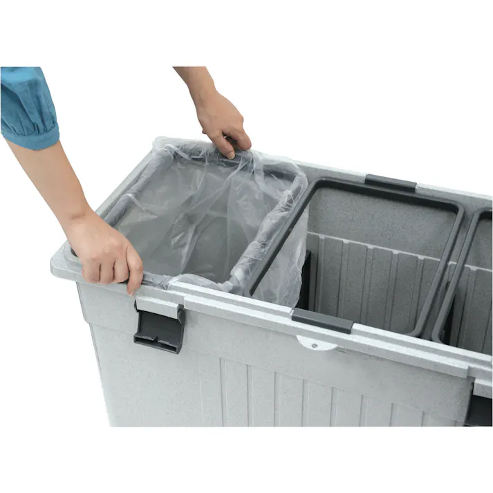 テラモト ダストボックス(3分別) 800x425x585mm/100L EA995A-17 4518340452305【別送品】