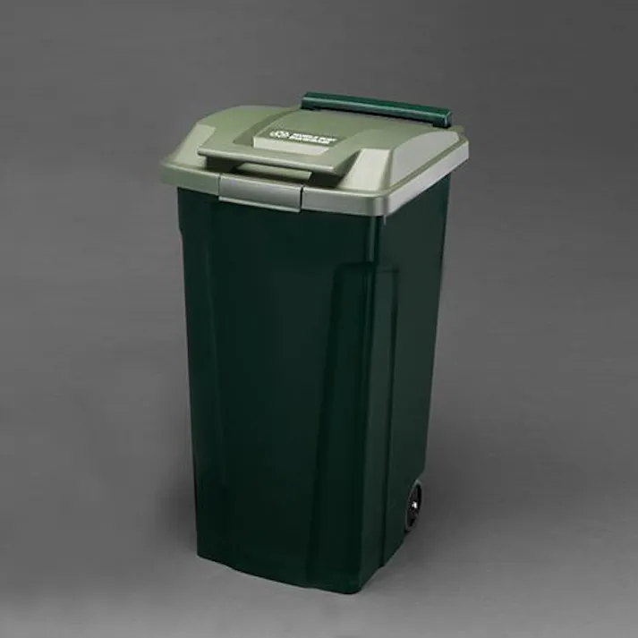 ESCO 90L ダストボックス(キャスター付/グリーン) バケツ、ピックアップ、ごみ箱 4518340507463 EA995AA-172(CDC)【別送品】
