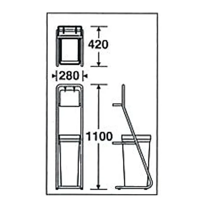 テラモト 280x420x1100mm 傘袋スタンド オフィス家具 4548745612035 EA995AA-48(CDC)【別送品】