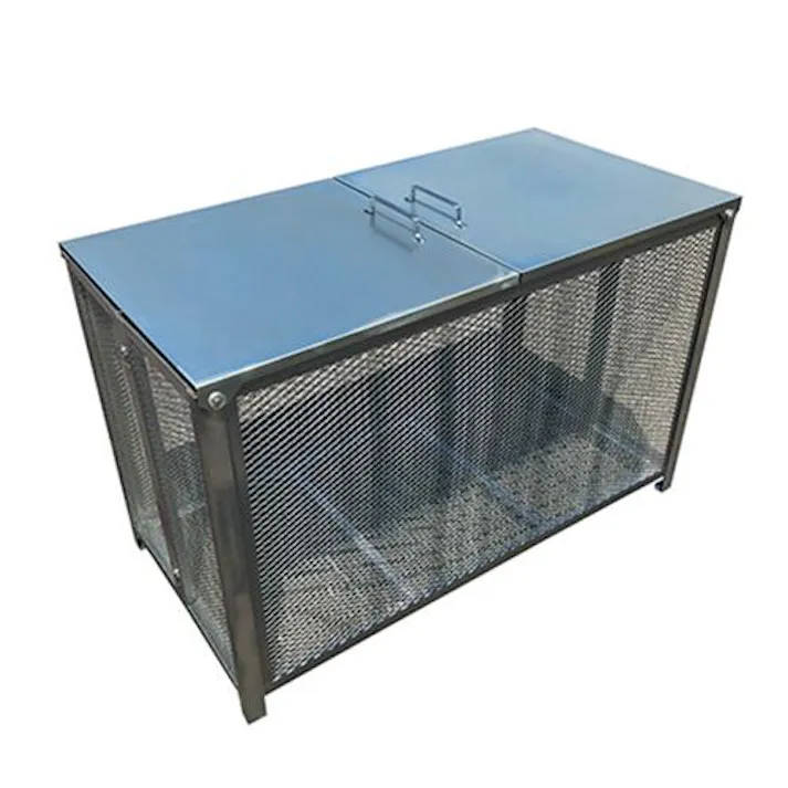 ESCO 1200x610x770mm/ 495L ダストボックス(スチール製) バケツ、ピックアップ、ごみ箱 4550061451328 EA995AA-522(CDC)【別送品】