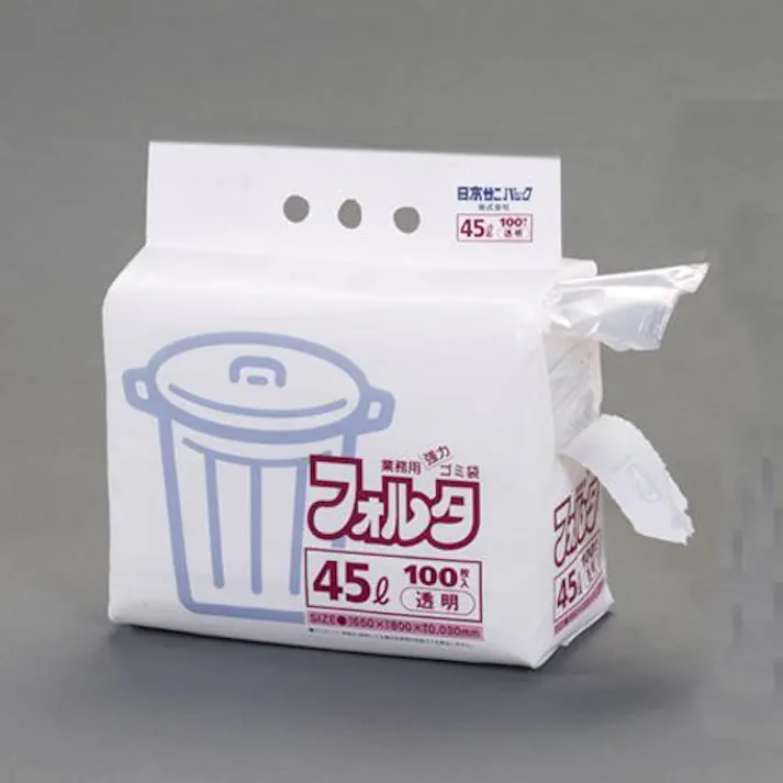 日本サニパック 650x 800mm/45L ごみ袋(透明/100枚) 洗面・バス・トイレ用備品・消耗品・エチケット商品 4550061752197 EA995AD-291(CDC)【別送品】