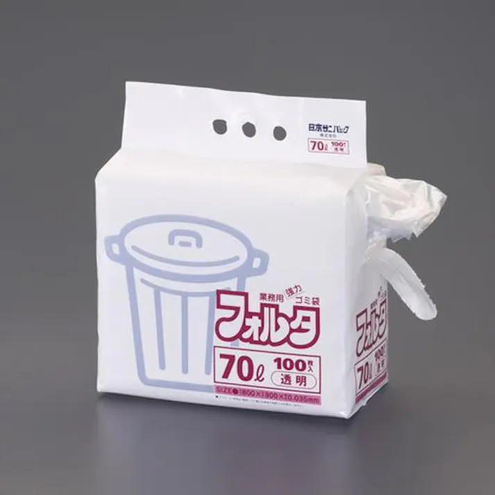 日本サニパック 800x 900mm/70L ごみ袋(透明/100枚) 洗面・バス・トイレ用備品・消耗品・エチケット商品 4550061752210 EA995AD-292(CDC)【別送品】
