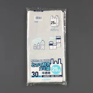 日本サニパック ポリ袋(半透明/取っ手付/30枚) 25L EA995AD-327 4550061828281【別送品】