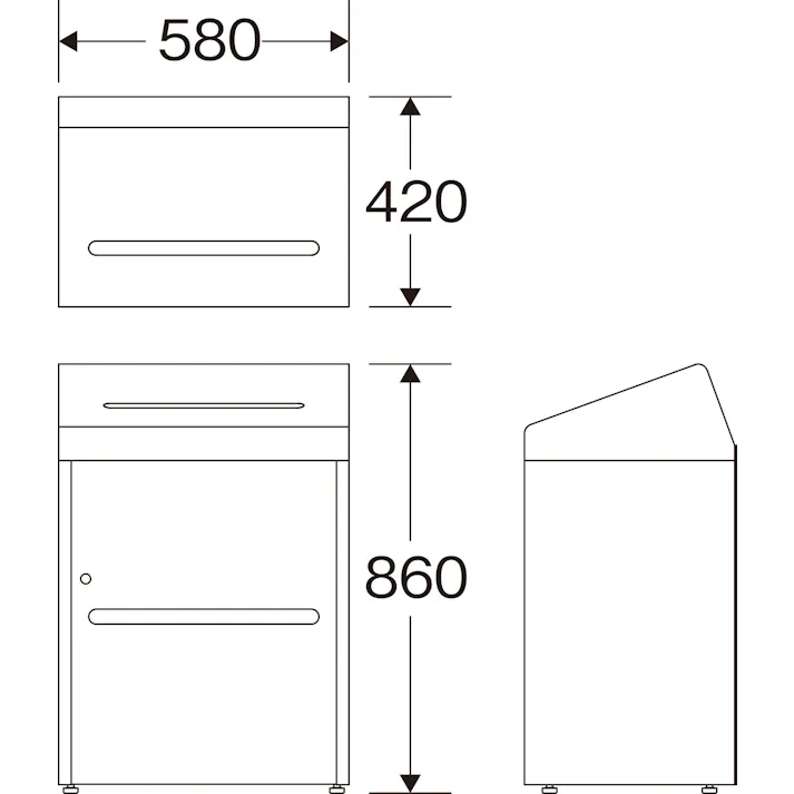 山崎産業(CONDOR) 機密文書回収ボックス(A3サイズ) 580x420x860mm EA995C-61 4550061891513【別送品】