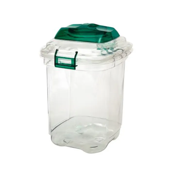 ESCO 45L 透明ダストボックス(ペール) バケツ、ピックアップ、ごみ箱 4548745089332 EA995CA-10(CDC)【別送品】