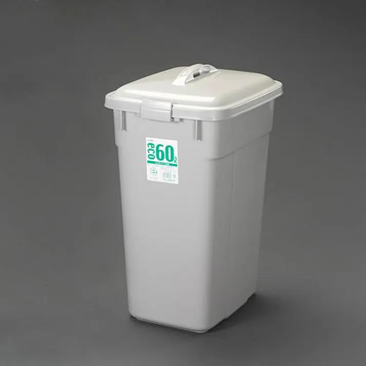 ESCO 60L ダストボックス(蓋付) バケツ、ピックアップ、ごみ箱 4518340509597 EA995CA-123(CDC)【別送品】