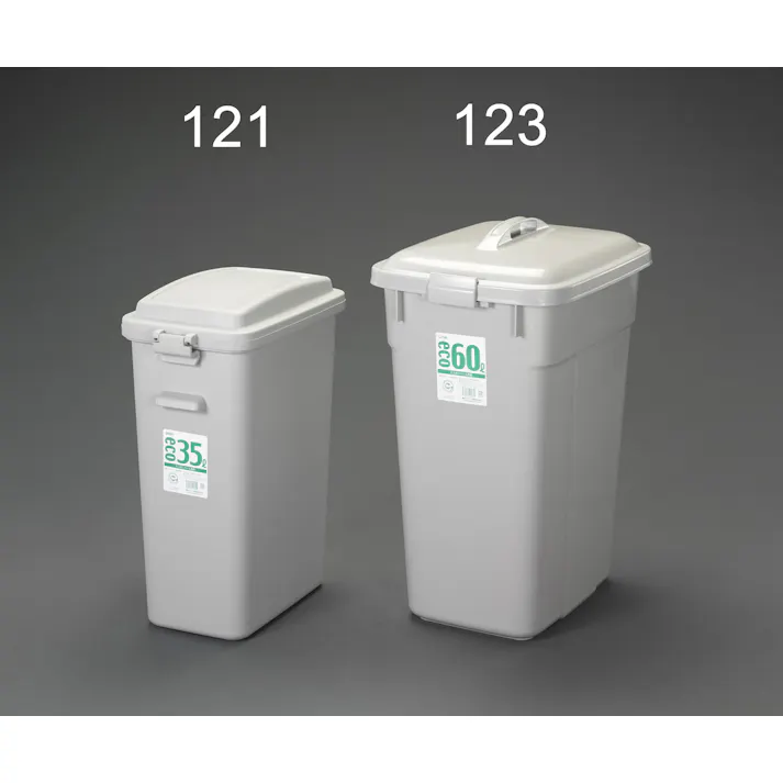 ESCO 60L ダストボックス(蓋付) バケツ、ピックアップ、ごみ箱 4518340509597 EA995CA-123(CDC)【別送品】