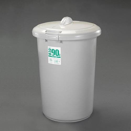 ESCO 90L ダストボックス(蓋付) バケツ、ピックアップ、ごみ箱