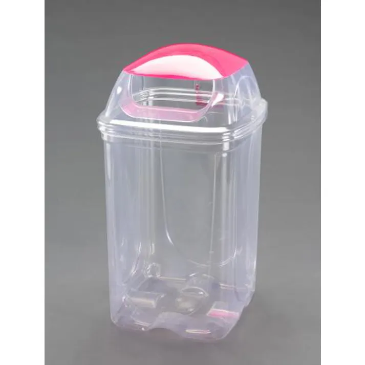 ESCO 90L 透明ダストボックス(一般用) バケツ、ピックアップ、ごみ箱 4548745450774 EA995CA-20(CDC)【別送品】
