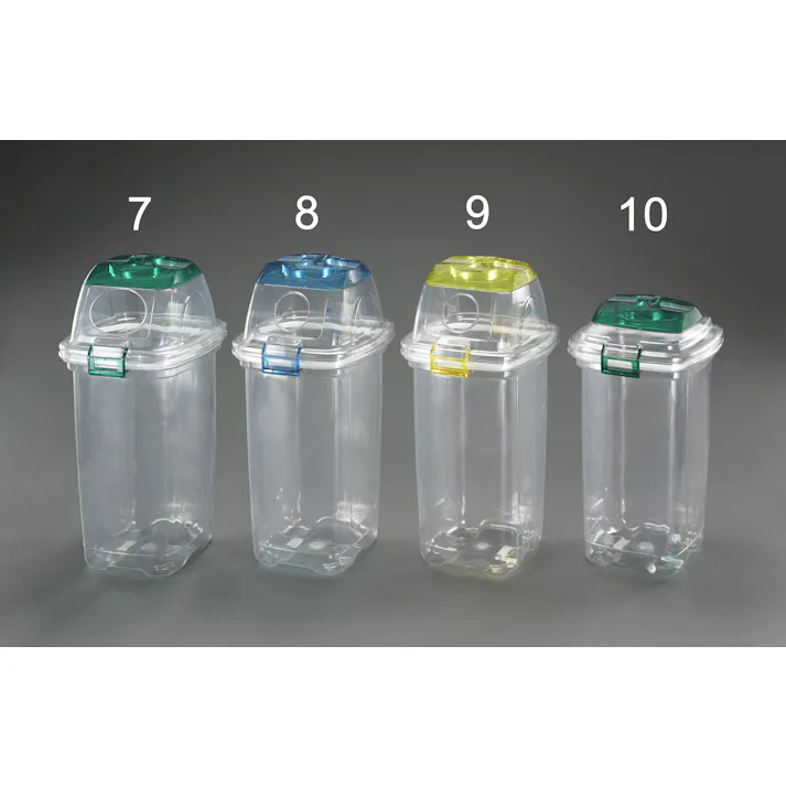 ESCO 45L 透明ダストボックス(ペットボトル用) バケツ、ピックアップ、ごみ箱 4548745089721 EA995CA-7(CDC)【別送品】