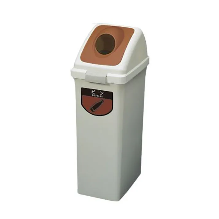 山崎産業(CONDOR) 40L ダストボックス(丸穴蓋/ブラウン) バケツ、ピックアップ、ごみ箱 4548745488234 EA995CC-32(CDC)【別送品】