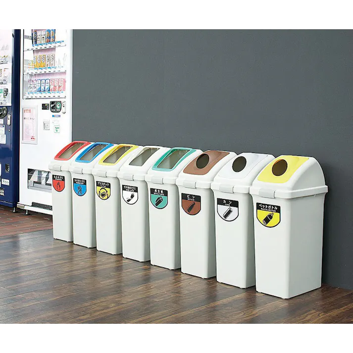 山崎産業(CONDOR) 40L ダストボックス(丸穴蓋/グレー) バケツ、ピックアップ、ごみ箱 4548745488241 EA995CC-33(CDC)【別送品】