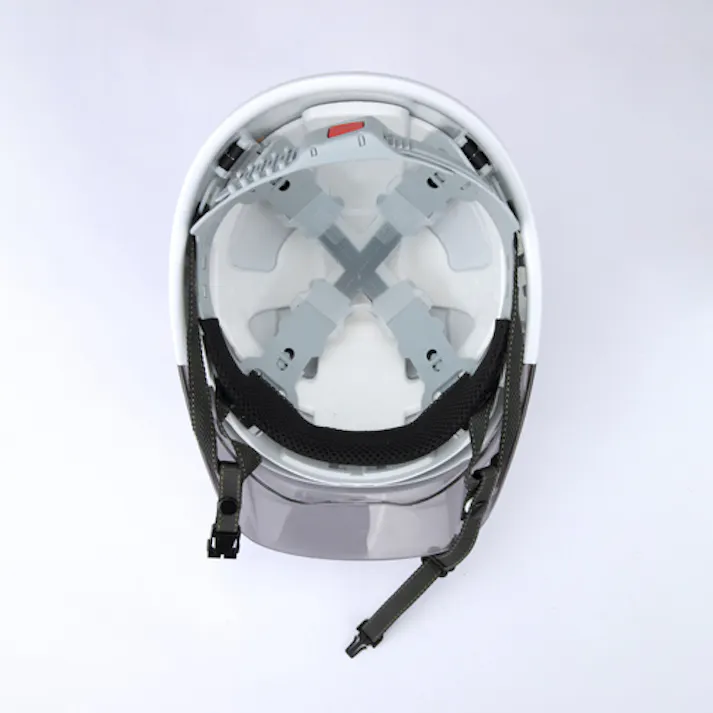 トーヨーセフティー ヘルメット(シールド付/白・スモーク) EA998AF-21 4550061624432【別送品】