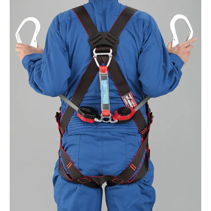 藤井電工 墜落制止用器具(フルハーネス/巻取式ツインランヤード付) 墜落制止用器具・ハーネス 4550061667712 EA998FF-14(CDC)【別送品】