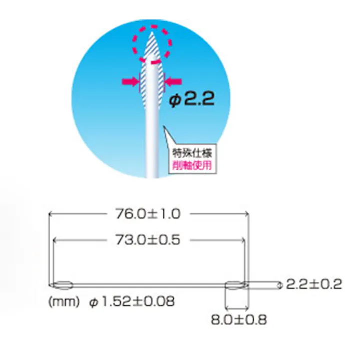 MCC(MaxClean) 工業用綿棒(250本)両面/削軸 φ2.2x 76.0mm EA109DY-14 4550061513996【別送品】