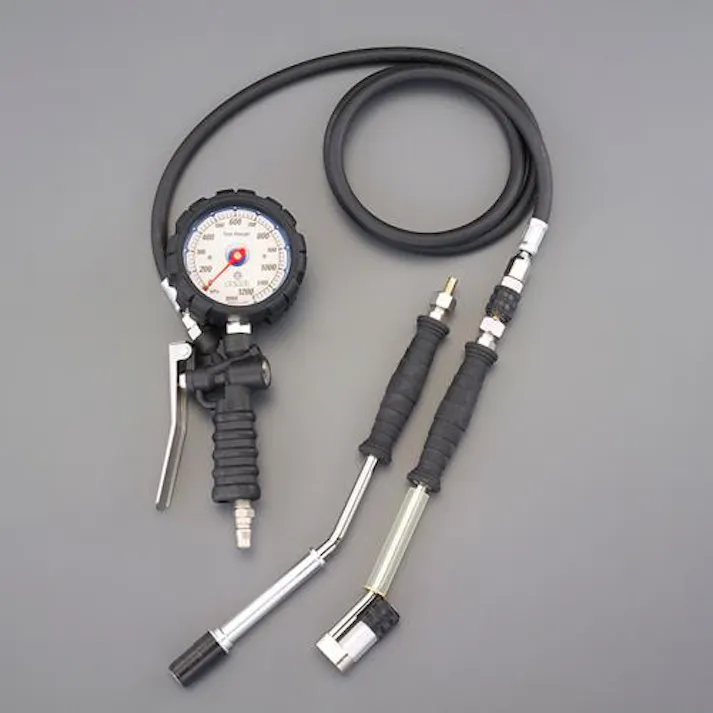 旭産業 タイヤゲージ&チャック(トラック・バス用) 120-1200kPa EA123CH-17 4550061509661【別送品】