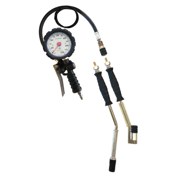 旭産業 タイヤゲージ&チャック(トラック・バス用) 120-1200kPa EA123CH-17 4550061509661【別送品】