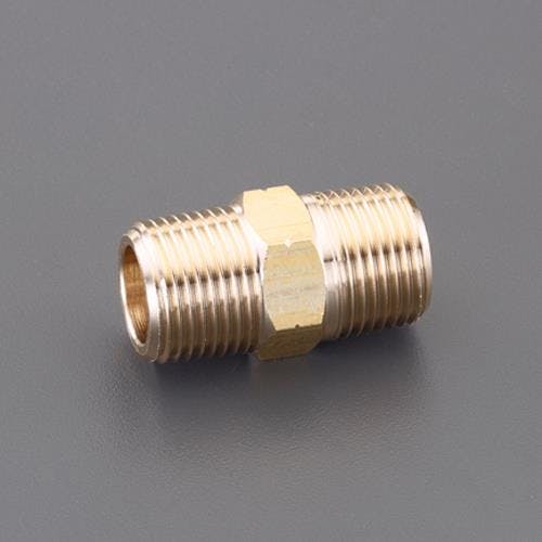 アソー(ASOH) 六角ニップル(真鍮製) R1/4”xR1/4” EA141AD-102 4550061978399【別送品】