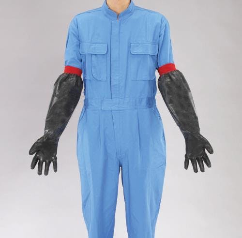 手袋(厚手天然ゴム・メリヤス裏) [L/550mm] EA354BF-23A 4548745697254【別送品】