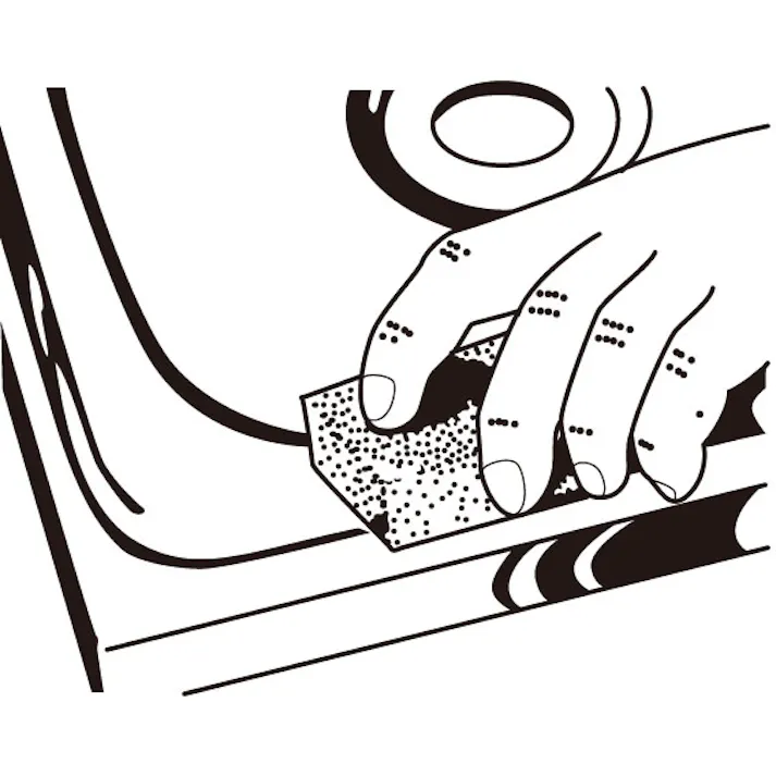 研磨ブロック(ゴム製) #240/80x50x20mm EA366EE-4 4548745319682【別送品】