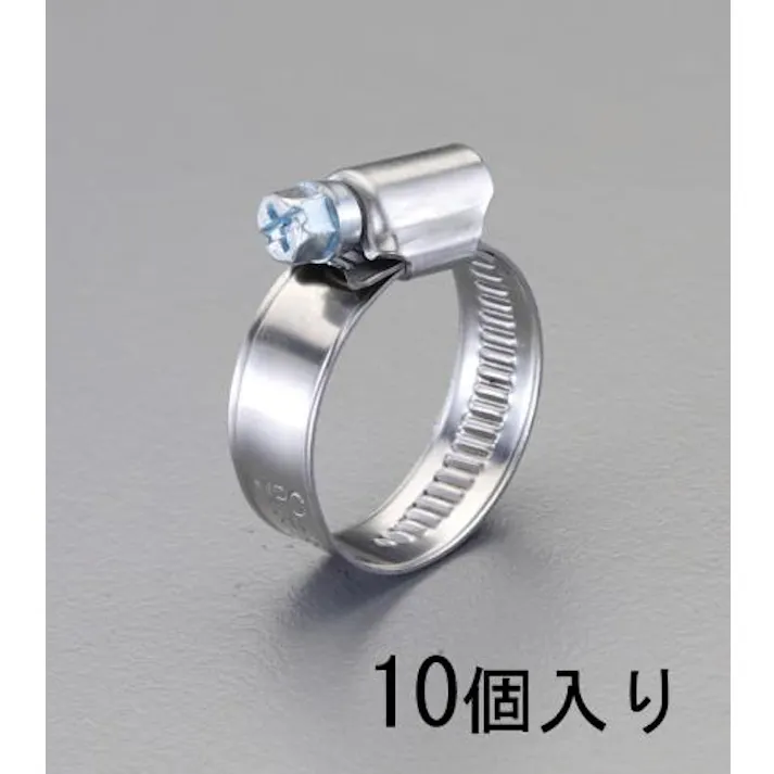 ESCO 8-12mm ホースクランプ(10個) ホースクランプ 4548745191257 EA463SA-12(CDC)【別送品】