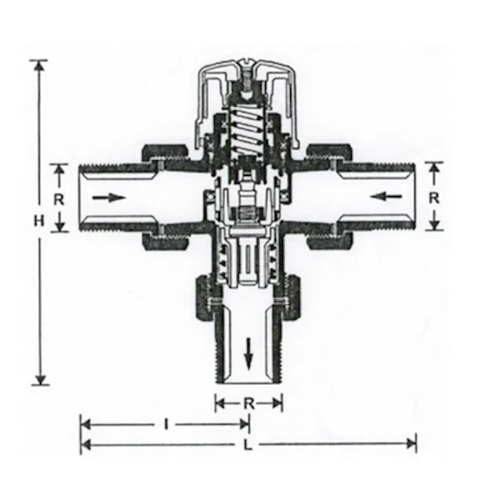 ミキシングバルブ 3/4” EA468AF-6 4548745553246【別送品】