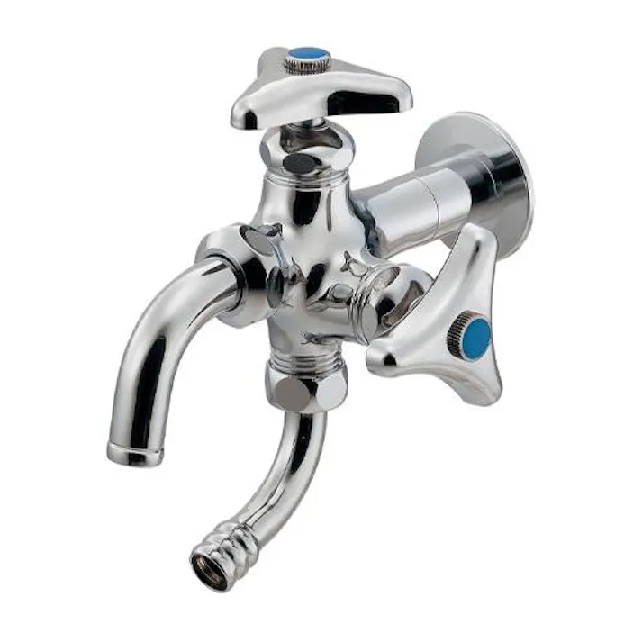 カクダイ 二口ホーム胴長水栓 PJ 1/2” EA468CE-5A 4550061675168【別送品】