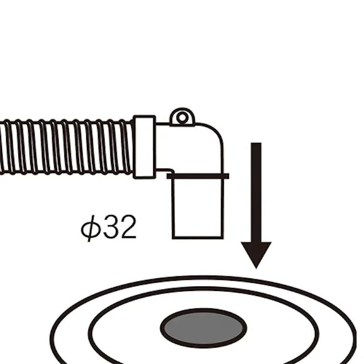 ミツギロン 洗濯機用排水ホース(L型) 0.5m EA468CJ-226 4550061593257【別送品】