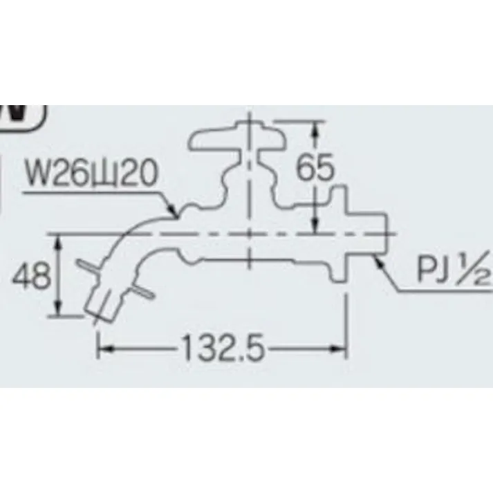 カクダイ 洗濯機水栓(送り座付/寒冷地兼用) PJ 1/2” EA468CJ-8 4550061460887【別送品】