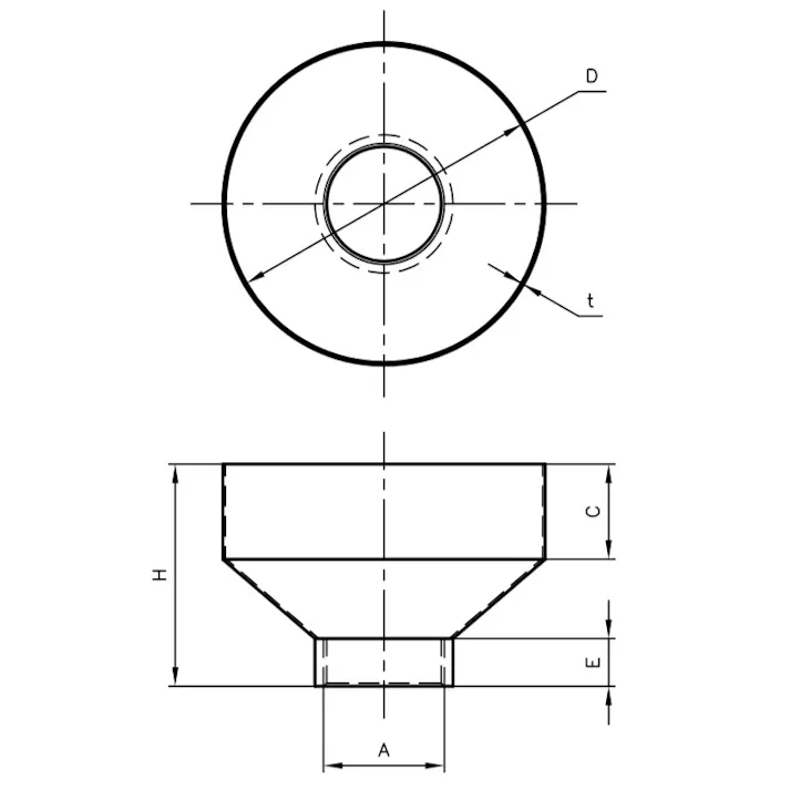 アカギ A型ホッパー(内ねじ/電気亜鉛メッキ) 20Ax65mm EA468DM-1 4550061783108【別送品】