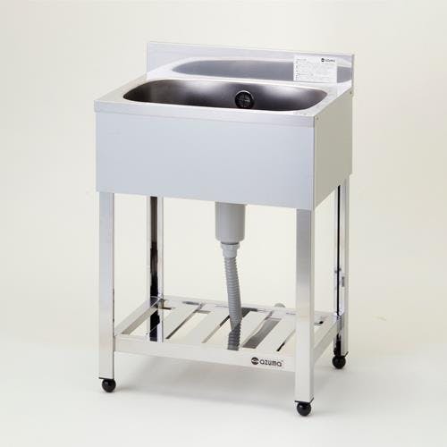 東製作所 一槽シンク(SUS430) 600x450x890mm EA468EF-2