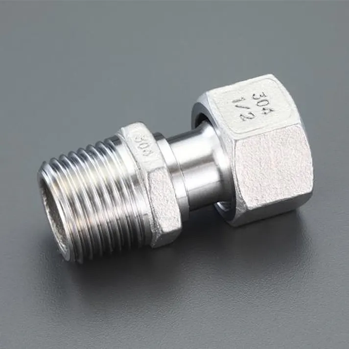 オンダ製作所 R1/2”xG1/2” ナット付アダプター(ステンレス製) エアーホース用カプラー 4550061517192 EA469AZ-4(CDC)【別送品】