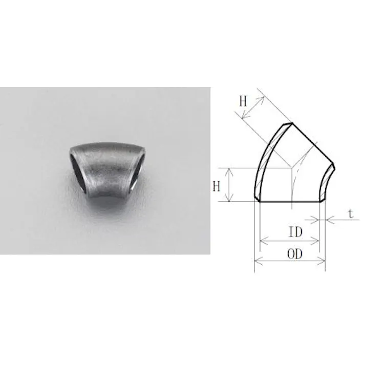 ESCO 3” 溶接 45゜エルボ 継手 4548745601299 EA469GC-30(CDC)【別送品】