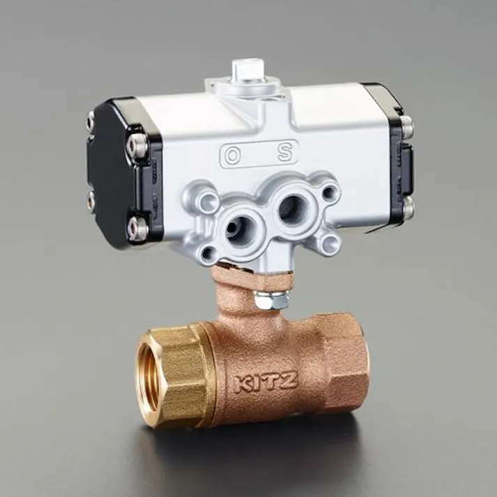 ESCO Rc 3/8” 空圧式ボールバルブ(青銅製) バルブ 4550061500552 EA470BV-3(CDC)【別送品】