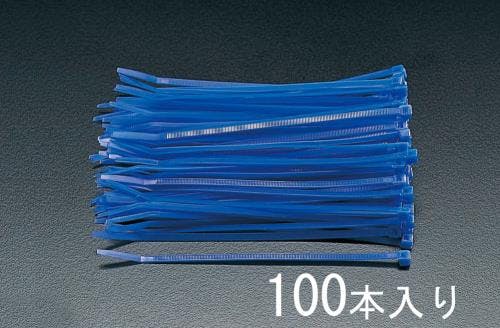 結束バンド(青/100本) 150x3.6mm EA475D-150 4518340024021【別送品】