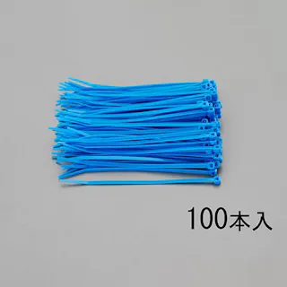 結束バンド(青/100本) 300x4.8mm EA475D-300S 4550061449578【別送品】