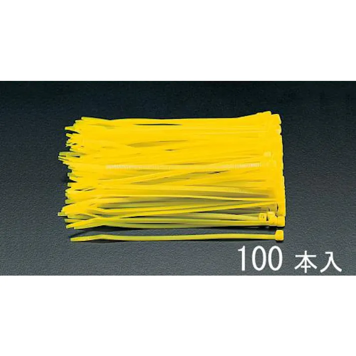 ESCO 150x 3.6mm 結束バンド(黄/100本) 結束バンド 4518340024052 EA475E-150(CDC)【別送品】