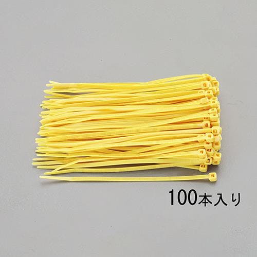 結束バンド(黄/100本) 203x2.5mm EA475E-200M 4550061449653【別送品】