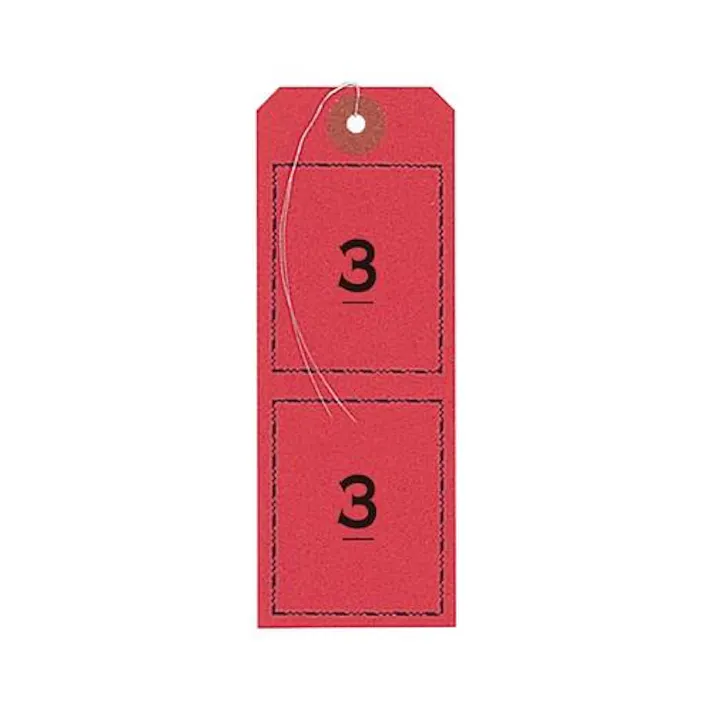 オープン工業 47x130mm 連番タグ(赤/100枚) 荷造・包装用品 4550061927045 EA475HL-13(CDC)【別送品】