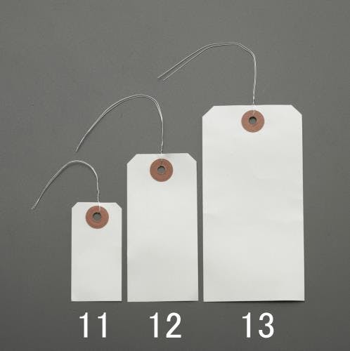 針金荷札(白/1000枚) 30x60mm EA475HZ-11 4550061225950【別送品】