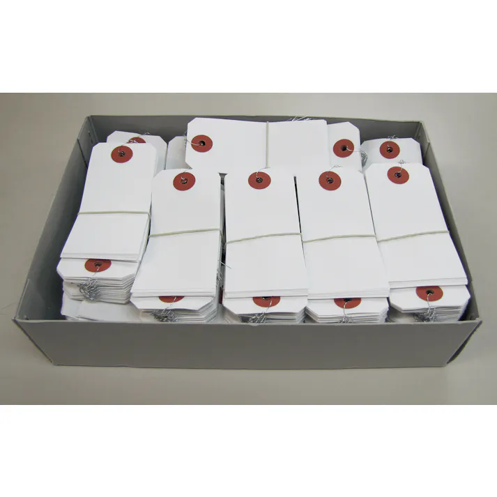 針金荷札(白/1000枚) 30x60mm EA475HZ-11 4550061225950【別送品】
